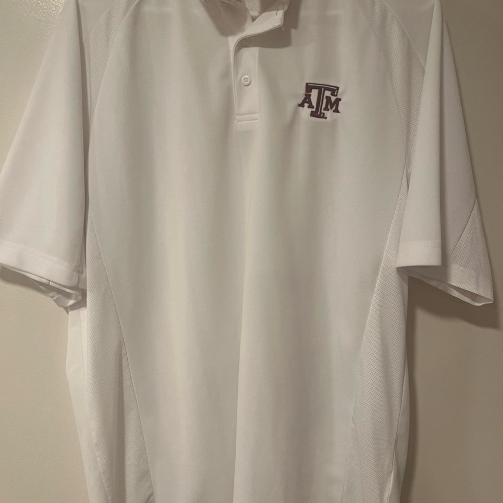 White Men’s Polo Texas A&M Shirt